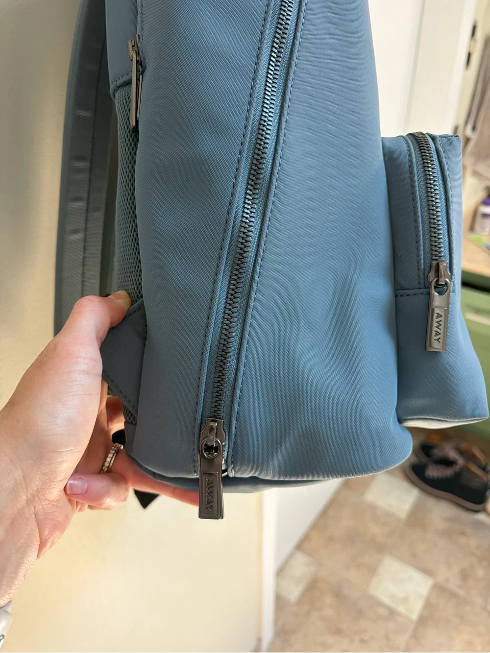 Away Front Pocket Backpack – Dusty Blue
